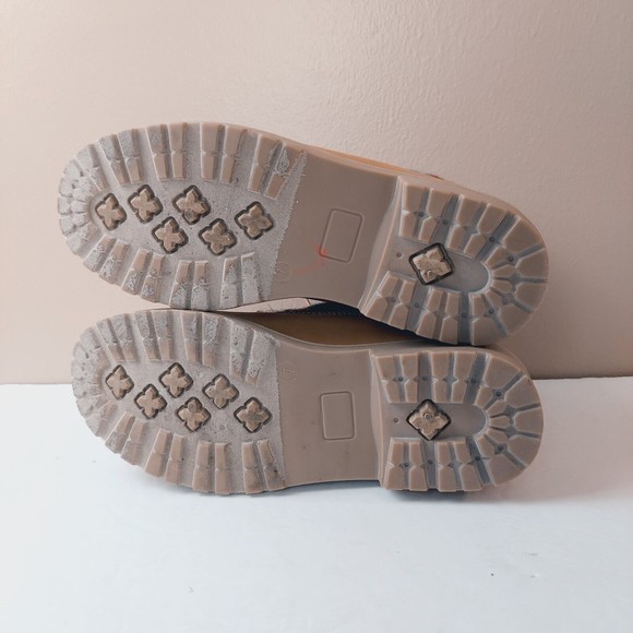 Olivia Miller Womens Sz 7 Lace Up Tan Ankle Booties Sweater Top Fashion Shoe - Picture 10 of 13